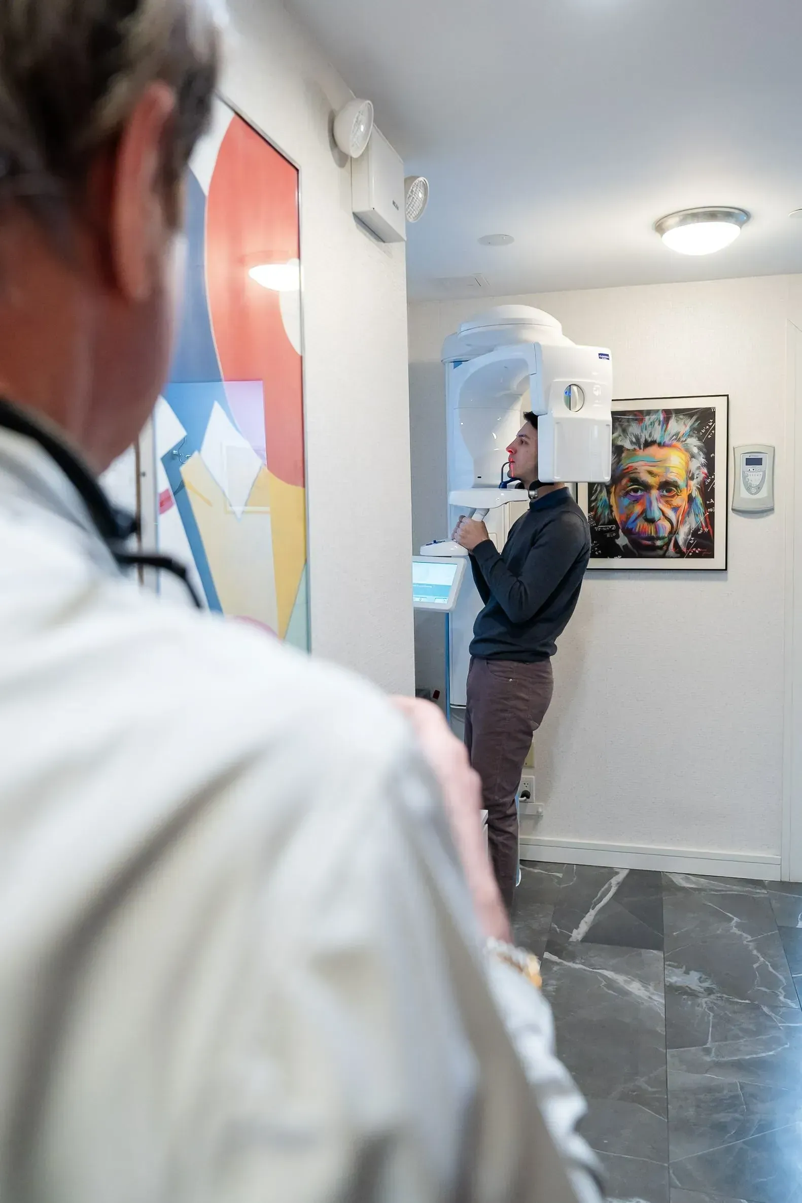 A patient getting a 3D dental scan at Daniel Wank DDS