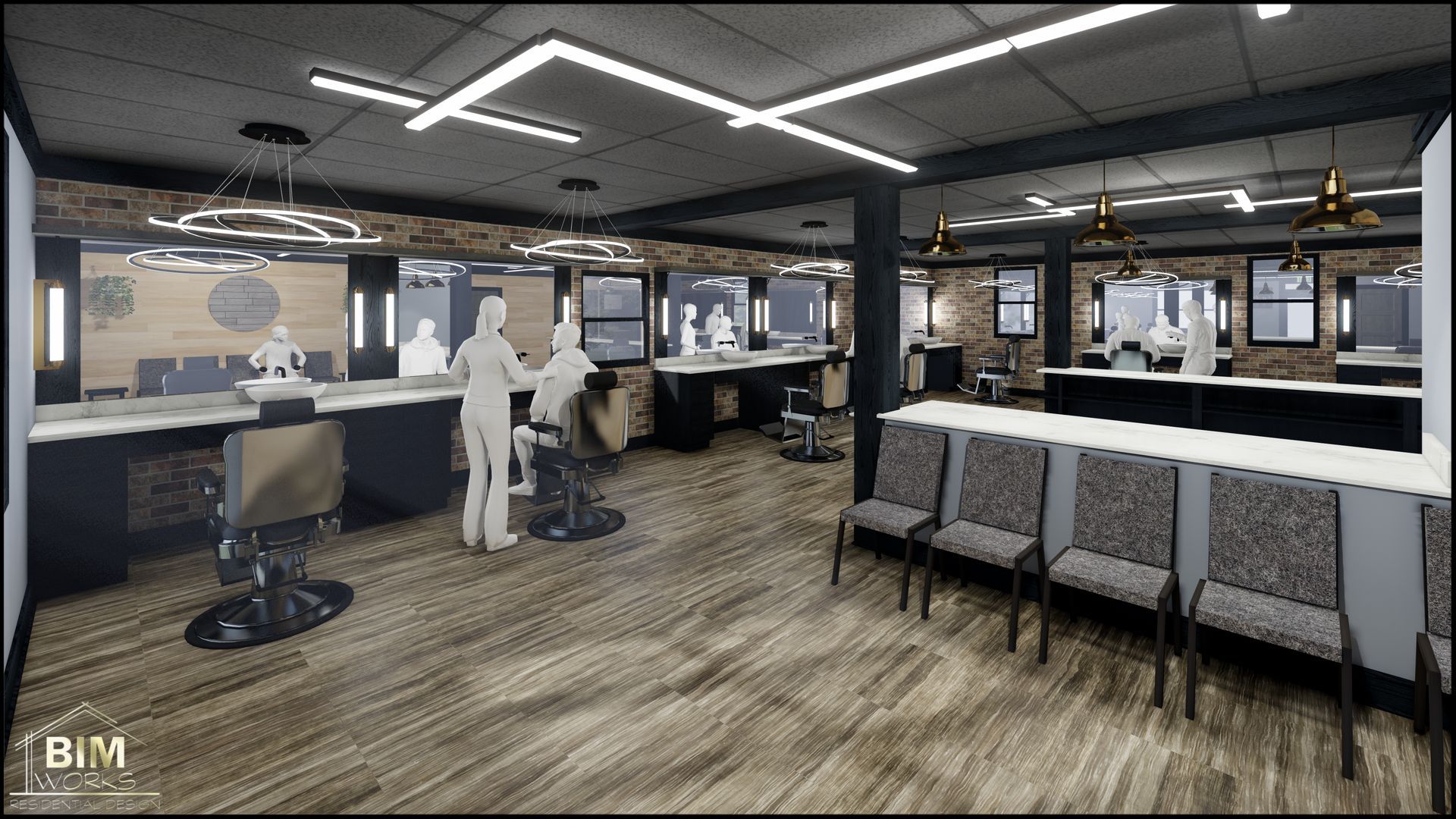 A rendering of a retail center.