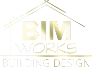 A logo for a company called bim works residential design.BIM W