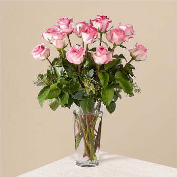 The Long Stem Pink Rose Bouquet — Brooklyn, NY — Meaningful Flowers