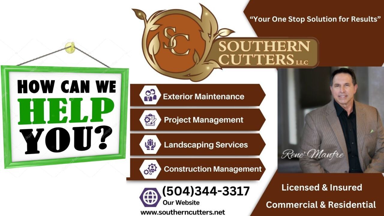 An advertisement for southern cutters says how can we help you