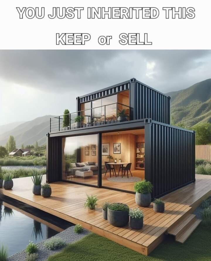 A picture of a house that says you just inherited this keep or sell