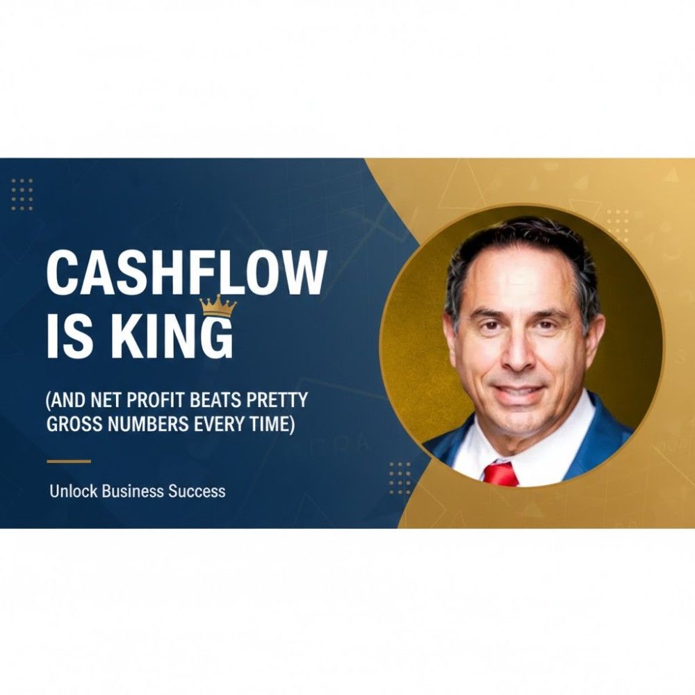 A business graphic with the text 