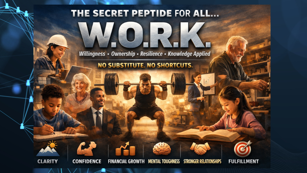 A collage promoting hard work, featuring people in various professional and learning settings with the slogan 