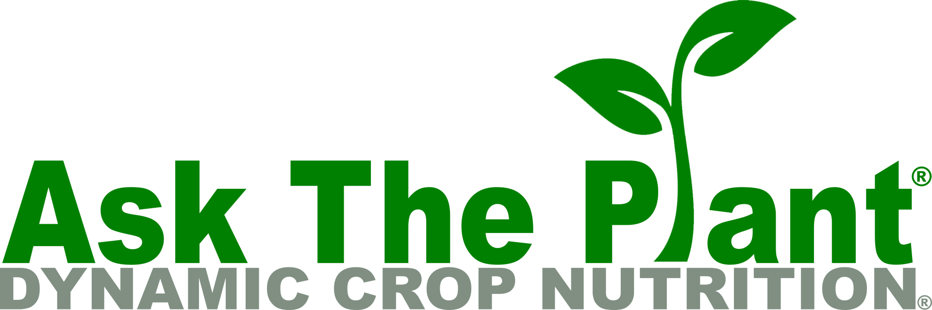 A logo for ask the plant dynamic crop nutrition