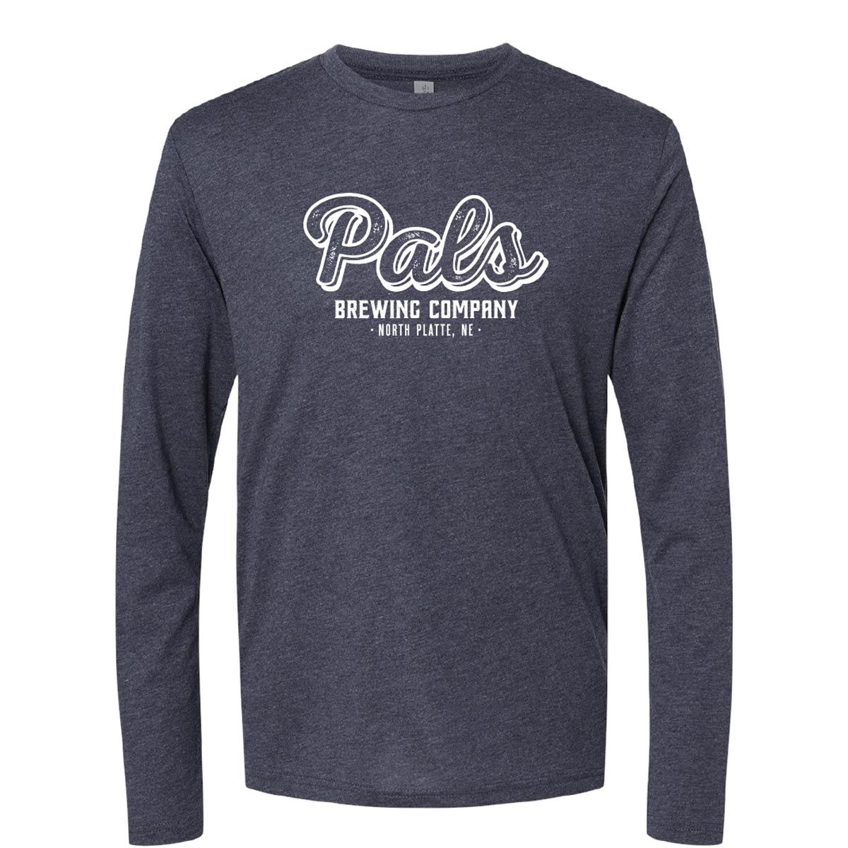 Navy blue long-sleeved shirt with 