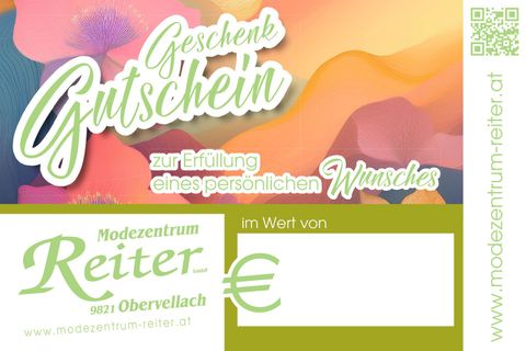 Modezentrum Reiter Geschenkgutschein