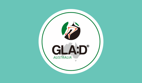 GLAD Australia logo in a white circle on a teal background