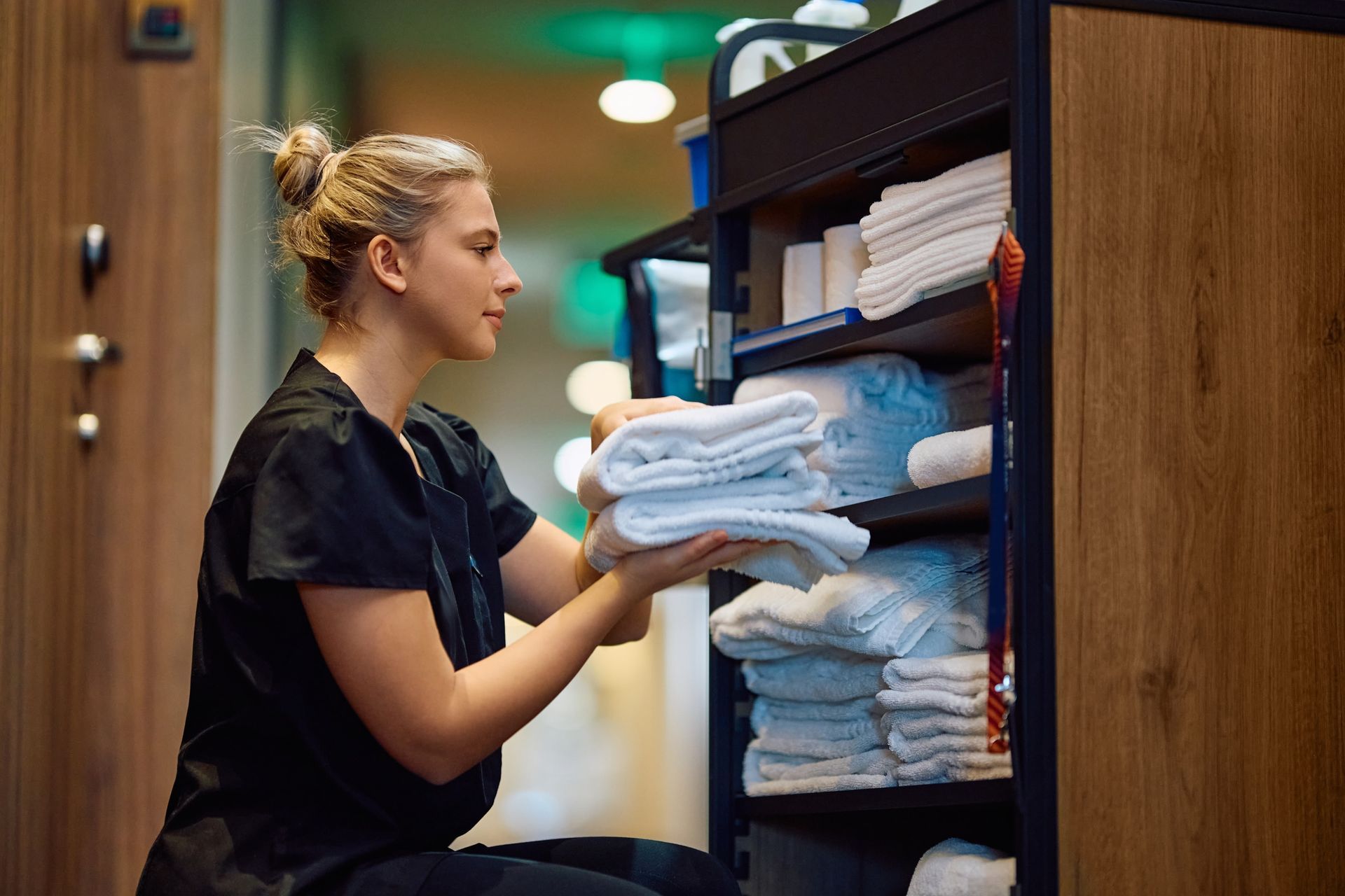 Serviced Buildings Towel Store Room Hotel Housekeeping