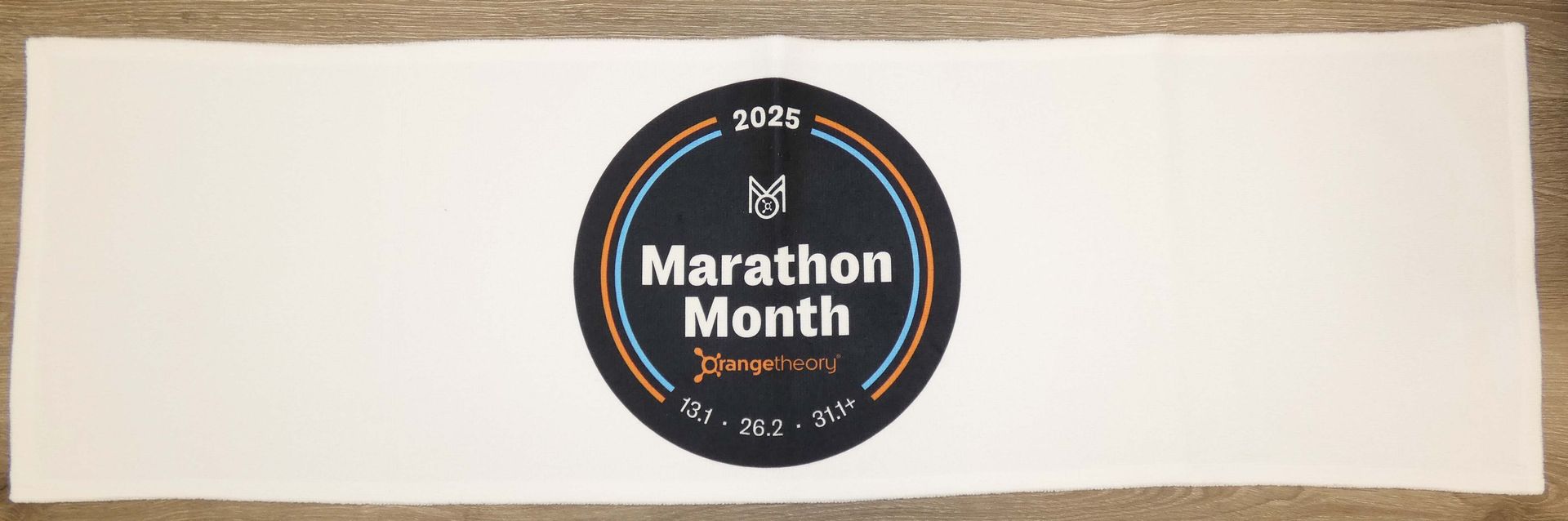 Printed Towel Orange Theory Marathon Month