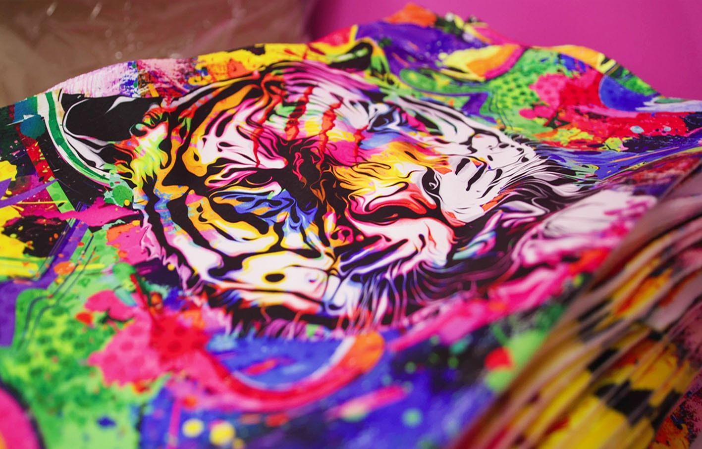 Bright Colour Printed Towels UK Made Quick Turnaround