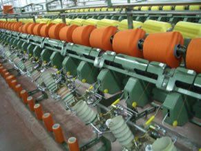 Cotton yarn in factory