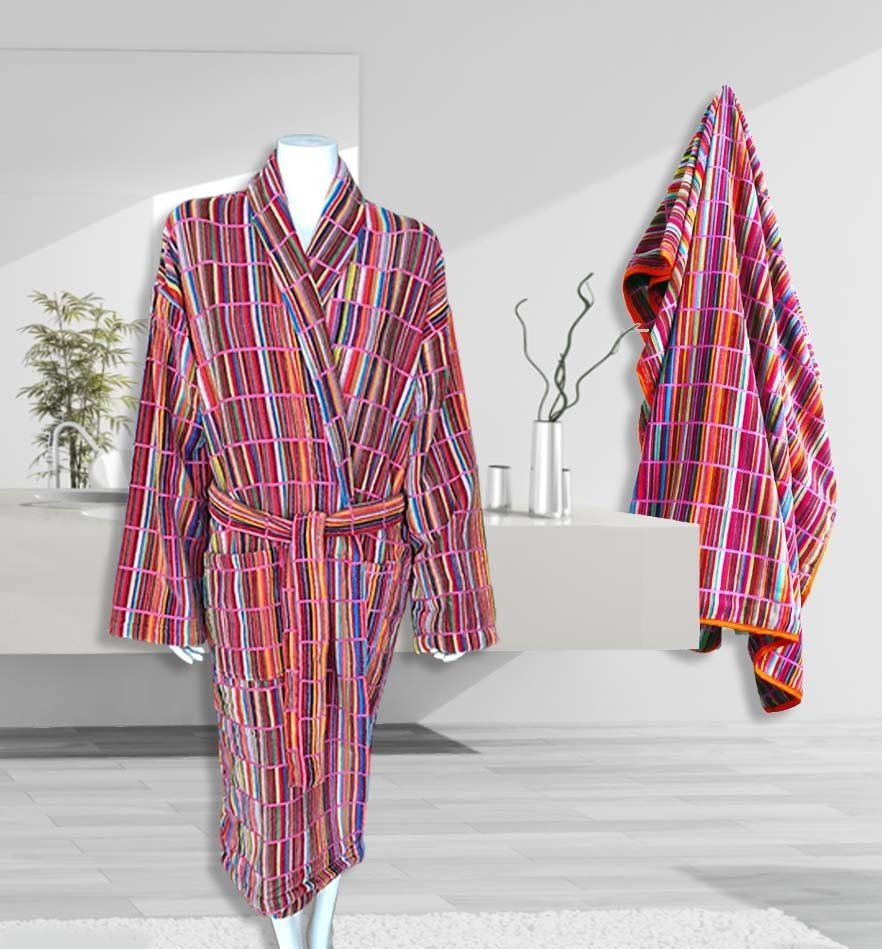 Criss Cross Multi Bathrobe and Bath Sheet