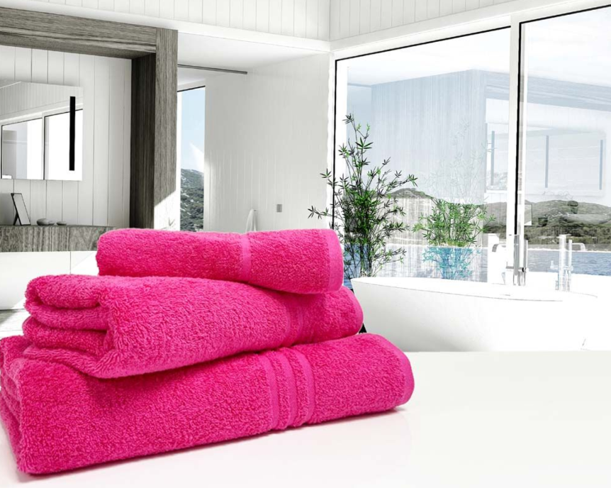 Hot Pink 500gsm Towels Blue Label Range
