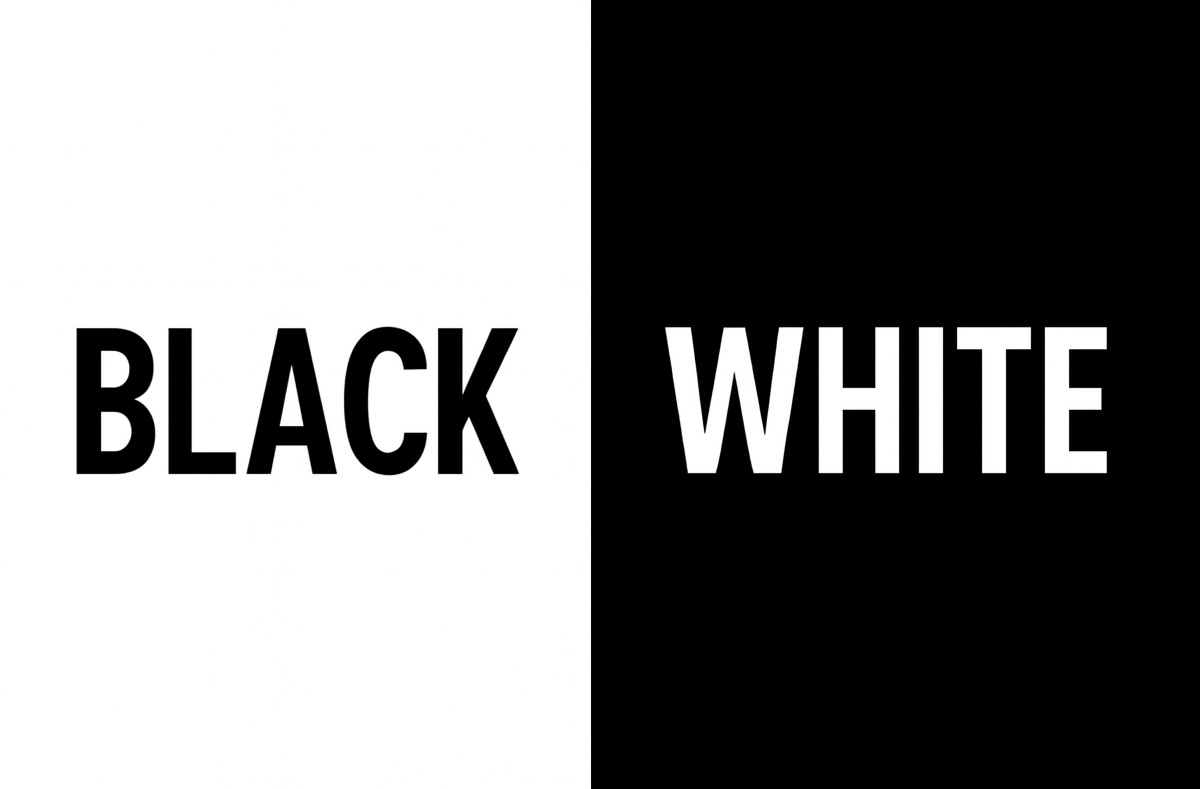 Black text 