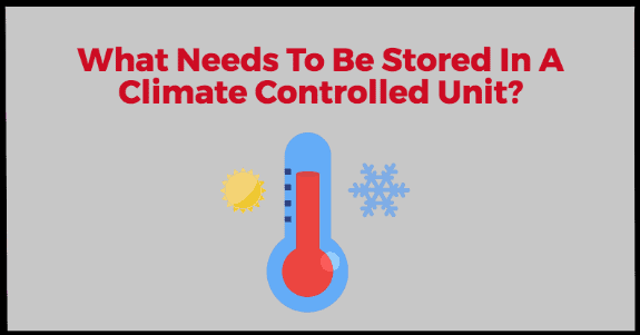 What needs to be stored in a climate controlled unit ?