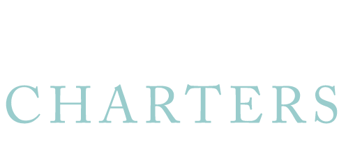 Light blue serif wordmark reading “CHARTERS” on a white background