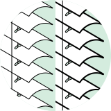 drawing of aluminum blinds