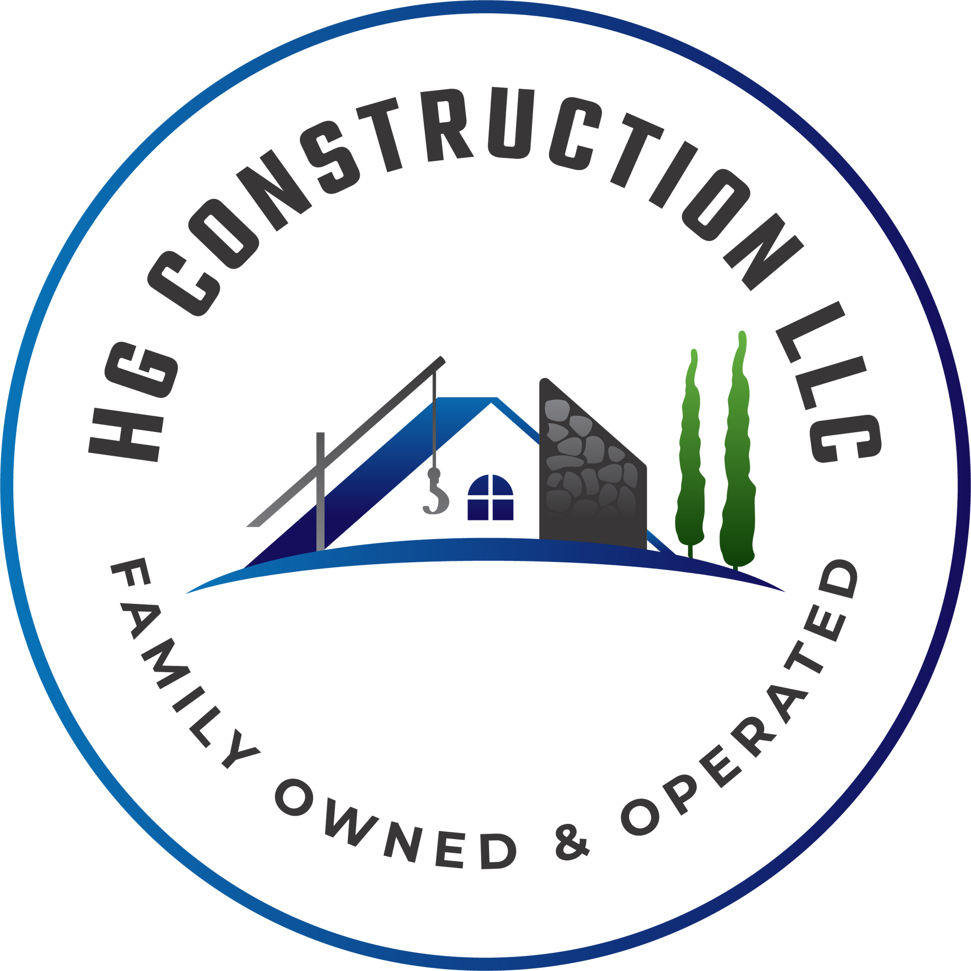HG Construction LLC The logo for hg construction llc is a family owned and operated company.