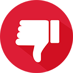 red thumbs down graphic