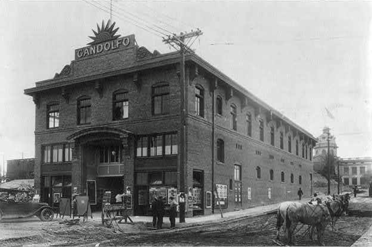 Vintage photo of the Gandolfo Hotel in Arizona, historic landmark