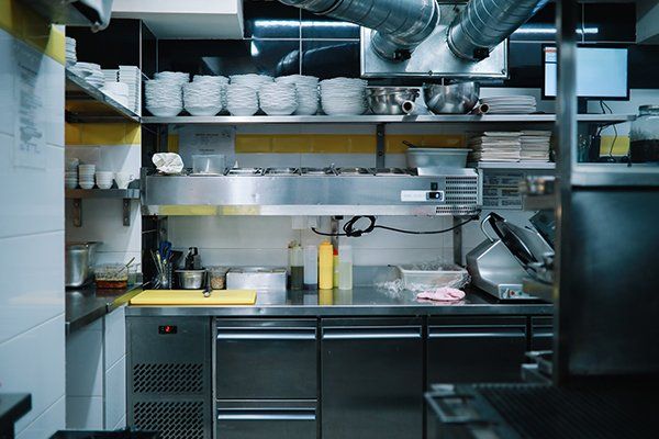 Empty Restaurant Kitchen — Croydon, PA — Jed Plumbing LLC Empty Restaurant Kitchen — Croydon, PA — Jed Plumbing LLC