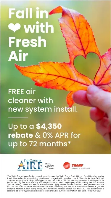 special financing An advertisement for a new aire system with 0% apr financing for 72 months