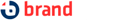 Logo Brand Teasers met een blauwe cirkel en een witte