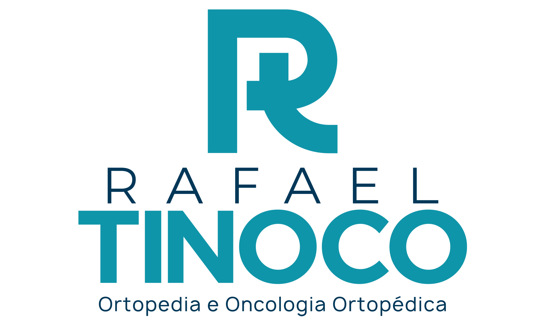 The logo for rafael tinoco is blue and white.