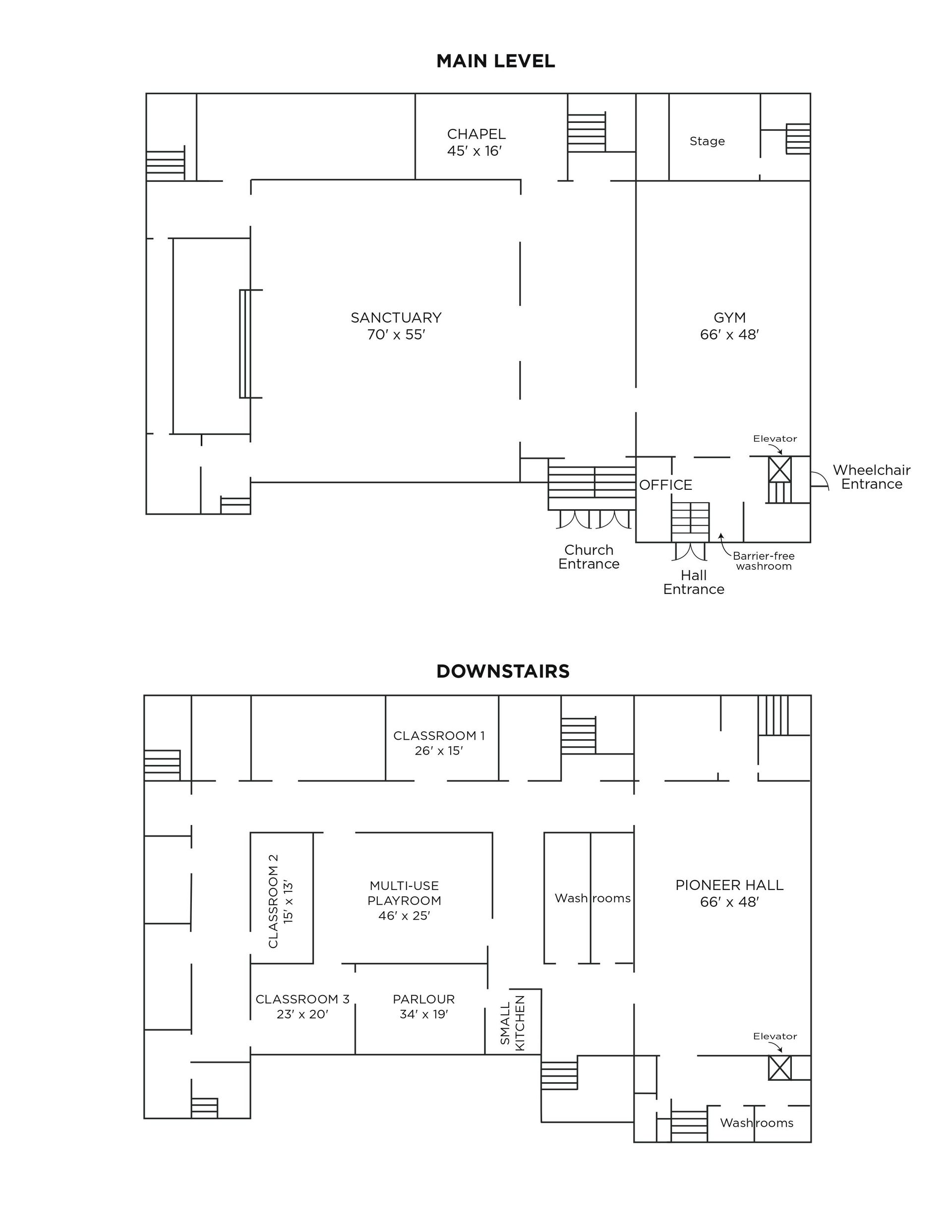 Building Layout for Events | Gaetz Memorial United Church | Red Deer