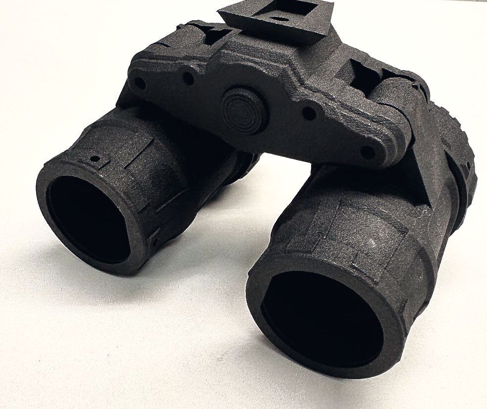 Dyed black 3d printed parts- Streamline 3d