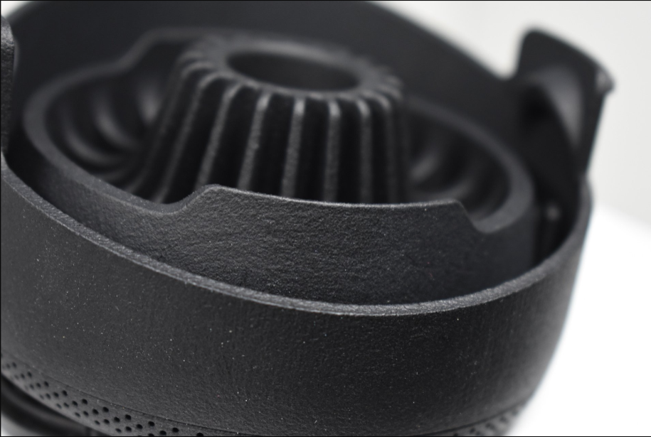 Dyed black 3d printed parts- Streamline 3d