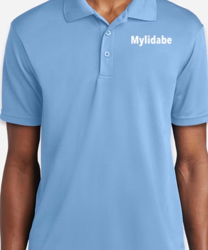 Light blue polo shirt with 