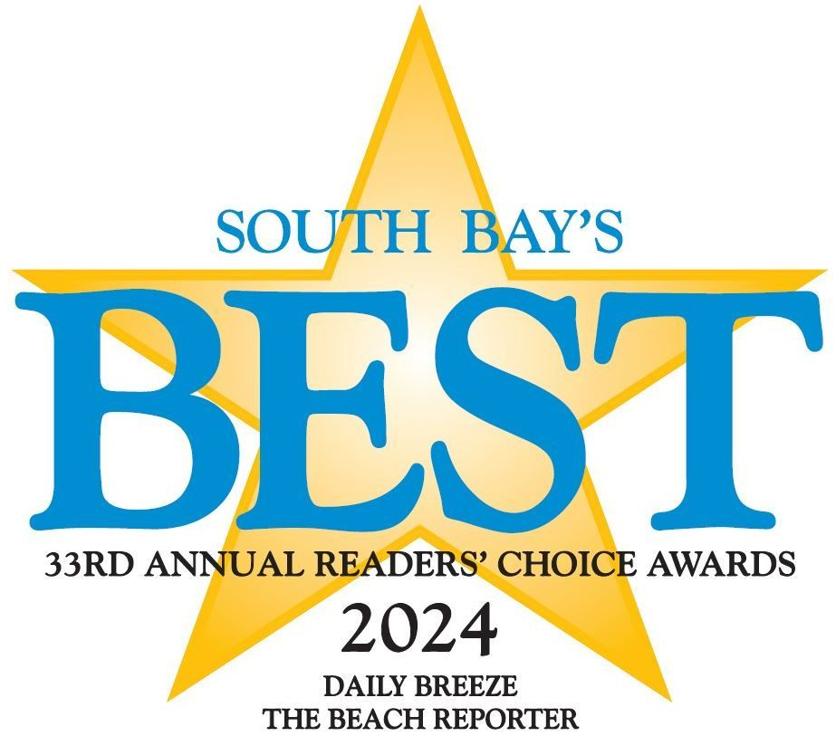 South Bay’s Best 2024 Readers’ Choice Awards logo with a gold star and blue text
