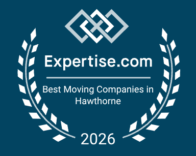 Expertise.com - Best Moving Companies in Hawthorne Expertise.com badge for Best Moving Companies in Hawthorne, 2026, with white laurel wreath on blue background