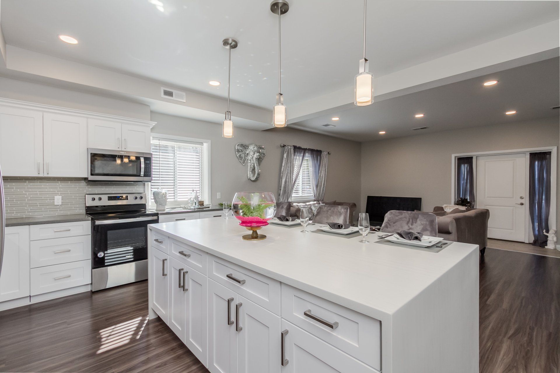 Renovated kitchen with island