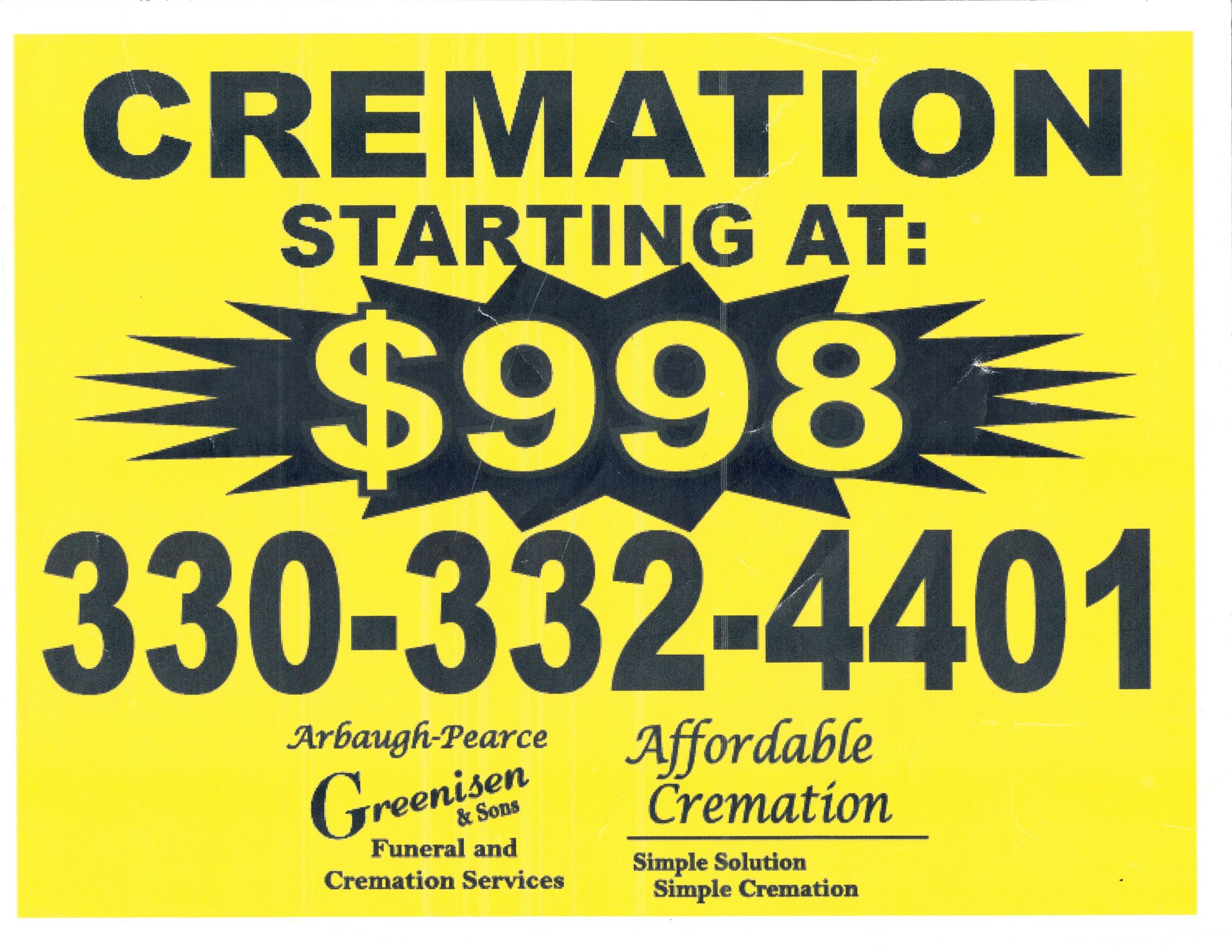 Cremation Services | Arbaugh Pearce Greenisen Funeral Home