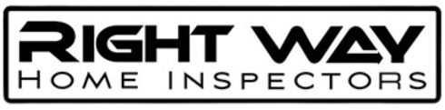 Logo for Right Way Home Inspectors with bold, black text inside a rectangular border.