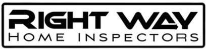 Logo for Right Way Home Inspectors with bold, black text inside a rectangular border.