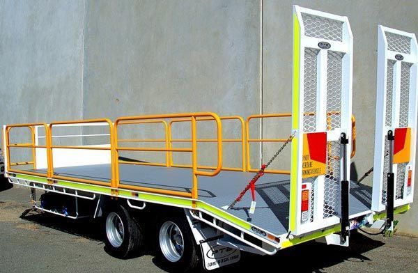A Flatbed Trailer with A Fence and A Sign that Says No Entry on It — Welshpool, WA — PTE Group Pty Ltd