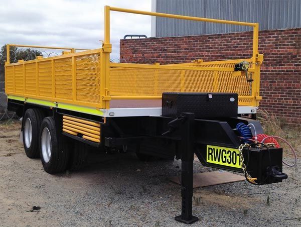 A Yellow Trailer with A License Plate that Says Rwg30 — Welshpool, WA — PTE Group Pty Ltd