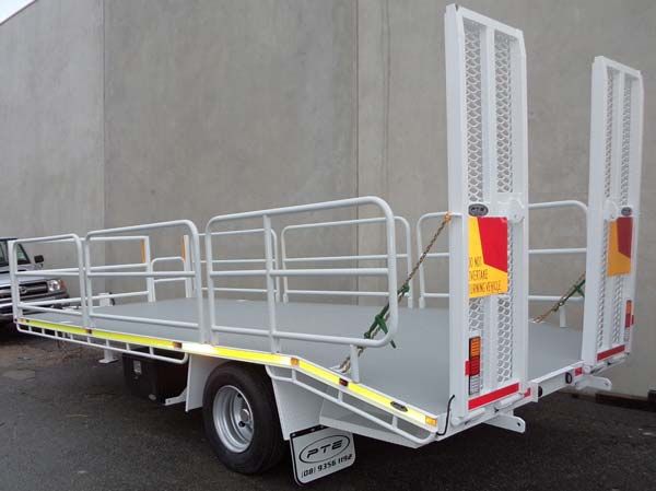 A White Trailer with A Yellow Sign that Says Rescue Link Free — Welshpool, WA — PTE Group Pty Ltd