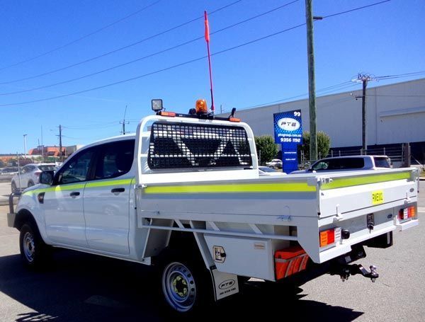A White Truck Is Parked in Front of A Ptb Sign — Welshpool, WA — PTE Group Pty Ltd
