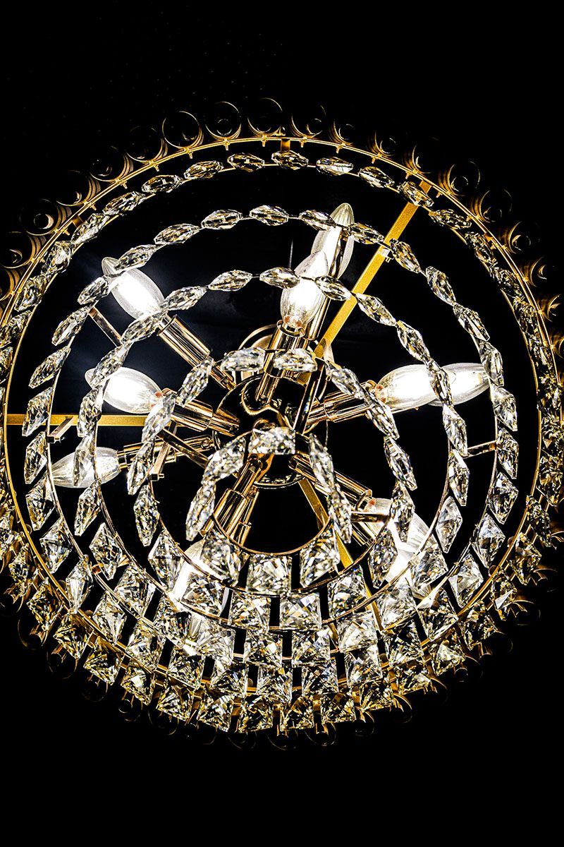 Gold and silver chandelier