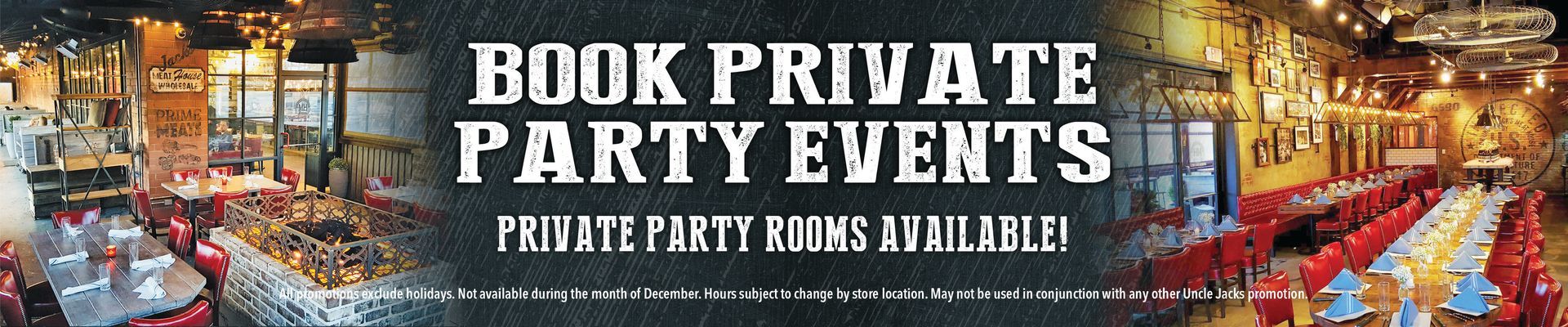 Private Party Room available at Uncle Jacks