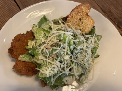 Chicken Cutlet Caesar Salad