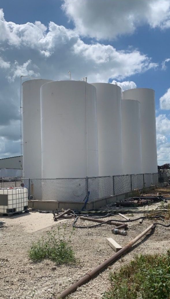 After picture of the same storage tanks, only that they now look brand new!
