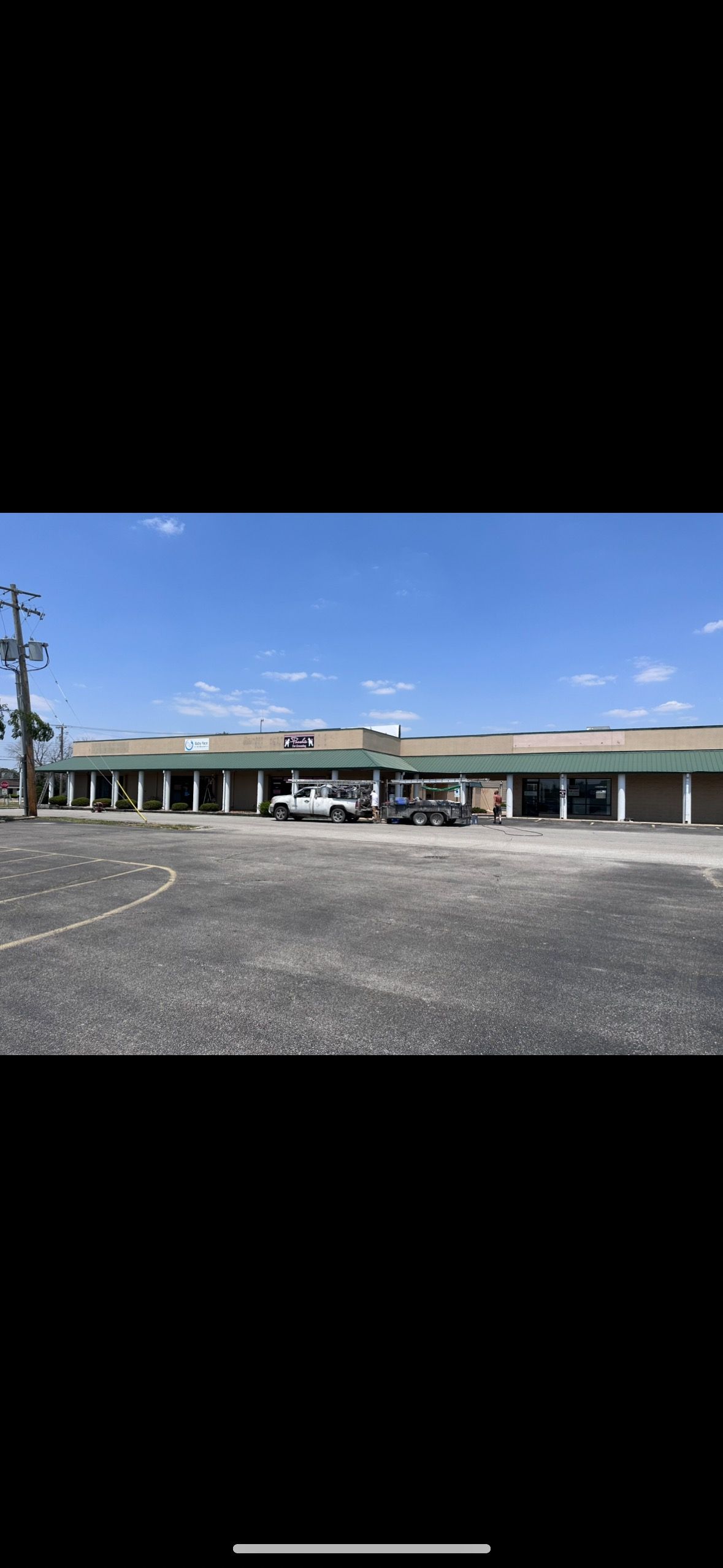 Image of a commercial building that was just painted. 