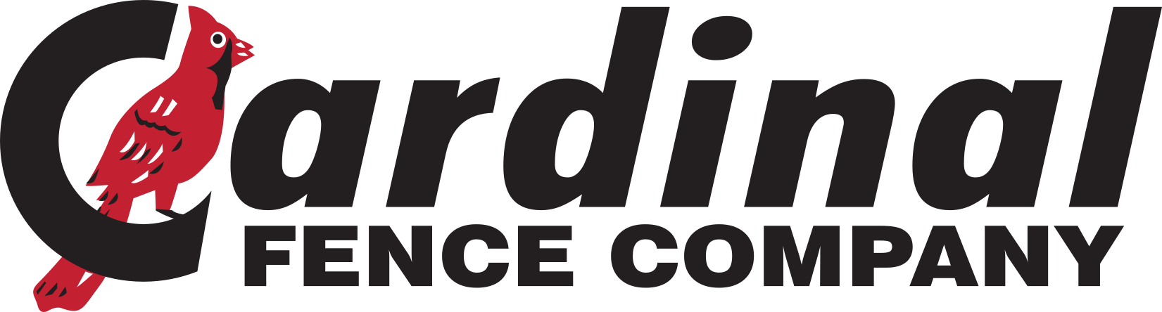 Cardinal Fence Company Cardinal Fence Company Logo. The word Cardinal with a red bird sitting inside the C