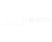 White text logo: 